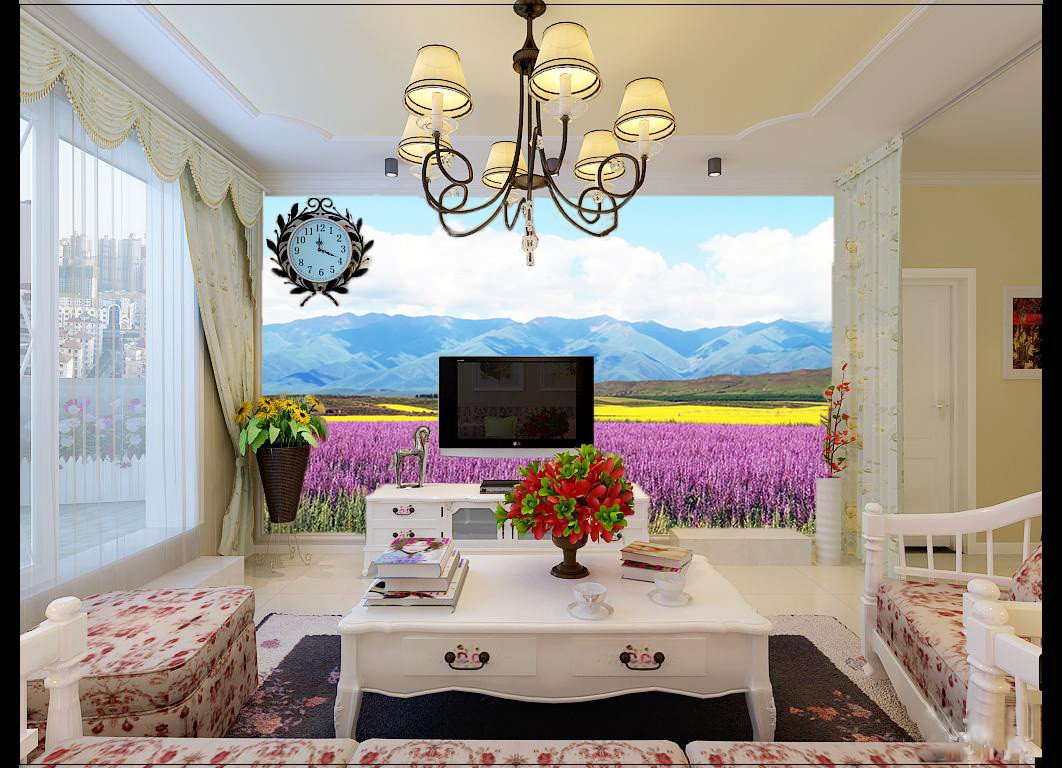 Basin Flower Fields Wallpaper AJ Wallpaper