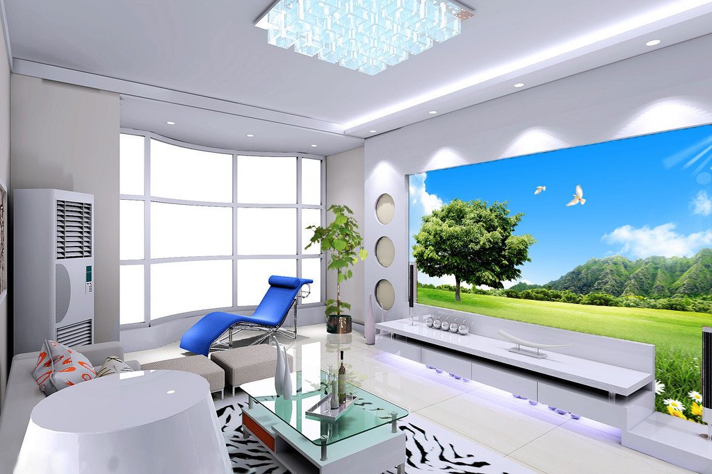 Grassland Lush Tree Wallpaper AJ Wallpaper