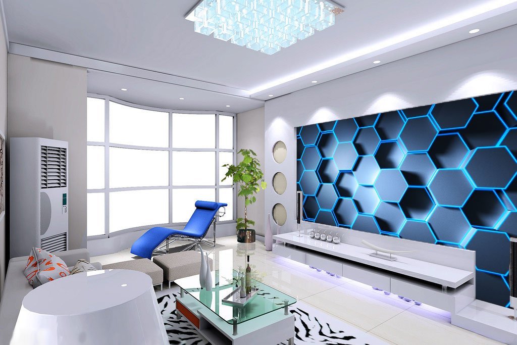 3D Hexagonal Block 044 Wallpaper AJ Wallpaper