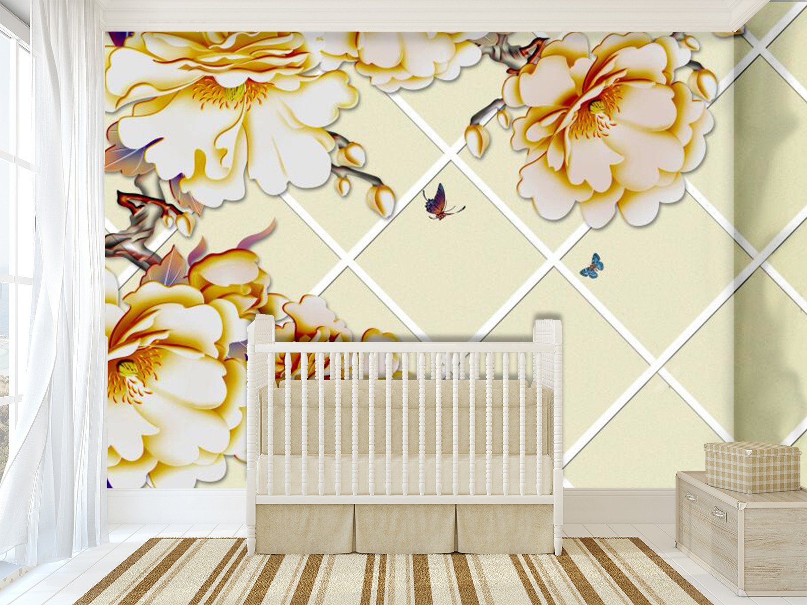 Orange Peony 9 Wallpaper AJ Wallpaper 1