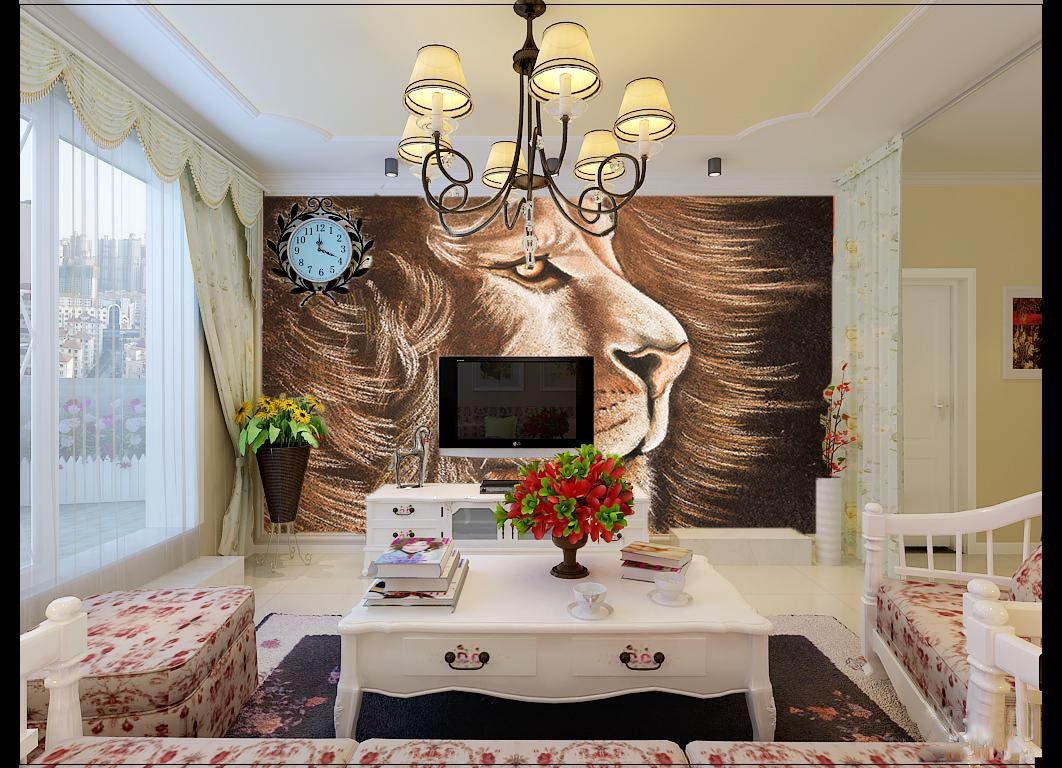 3D Big Lion 057 Wallpaper AJ Wallpaper