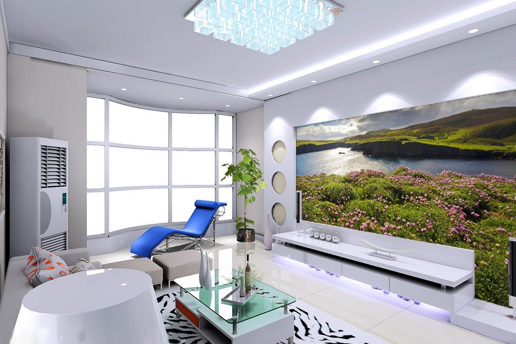 Lakeside Flowers Wallpaper AJ Wallpaper