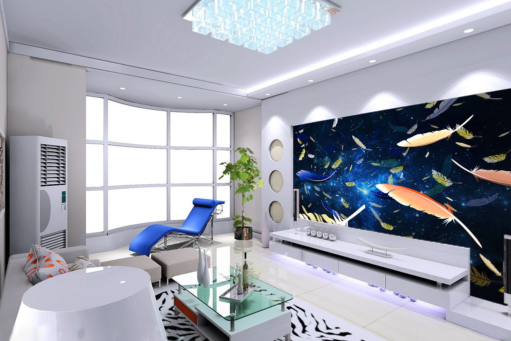 3D Flying Feather 629 Wallpaper AJ Wallpaper