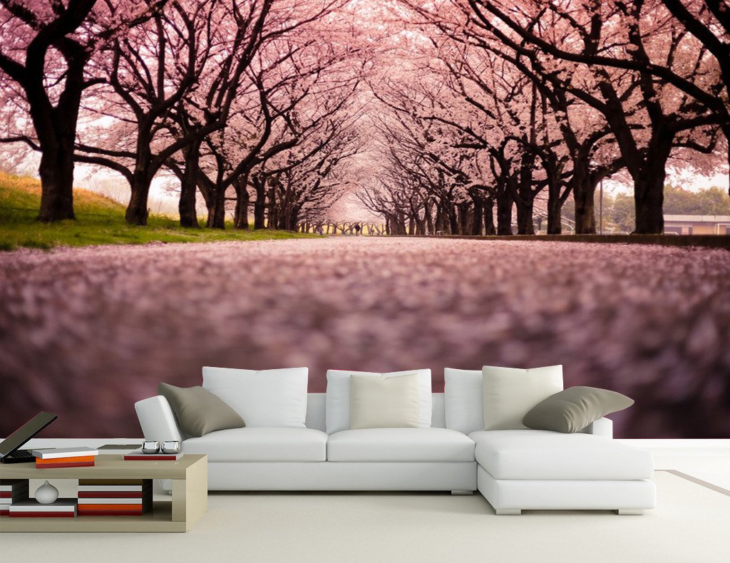 Blooming Cherry Trees Wallpaper AJ Wallpaper