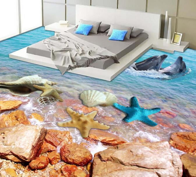 3D Coast Scenery Floor Mural Wallpaper AJ Wallpaper 2