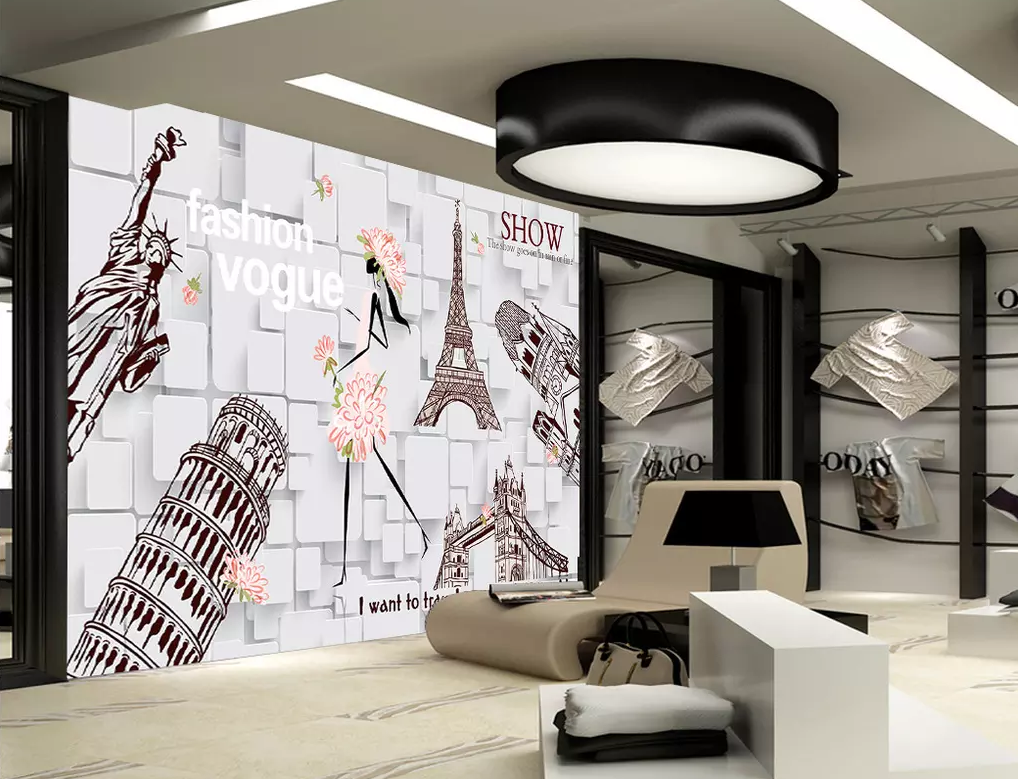 3D Graffiti Tower Woman 287 Wallpaper AJ Wallpaper 2