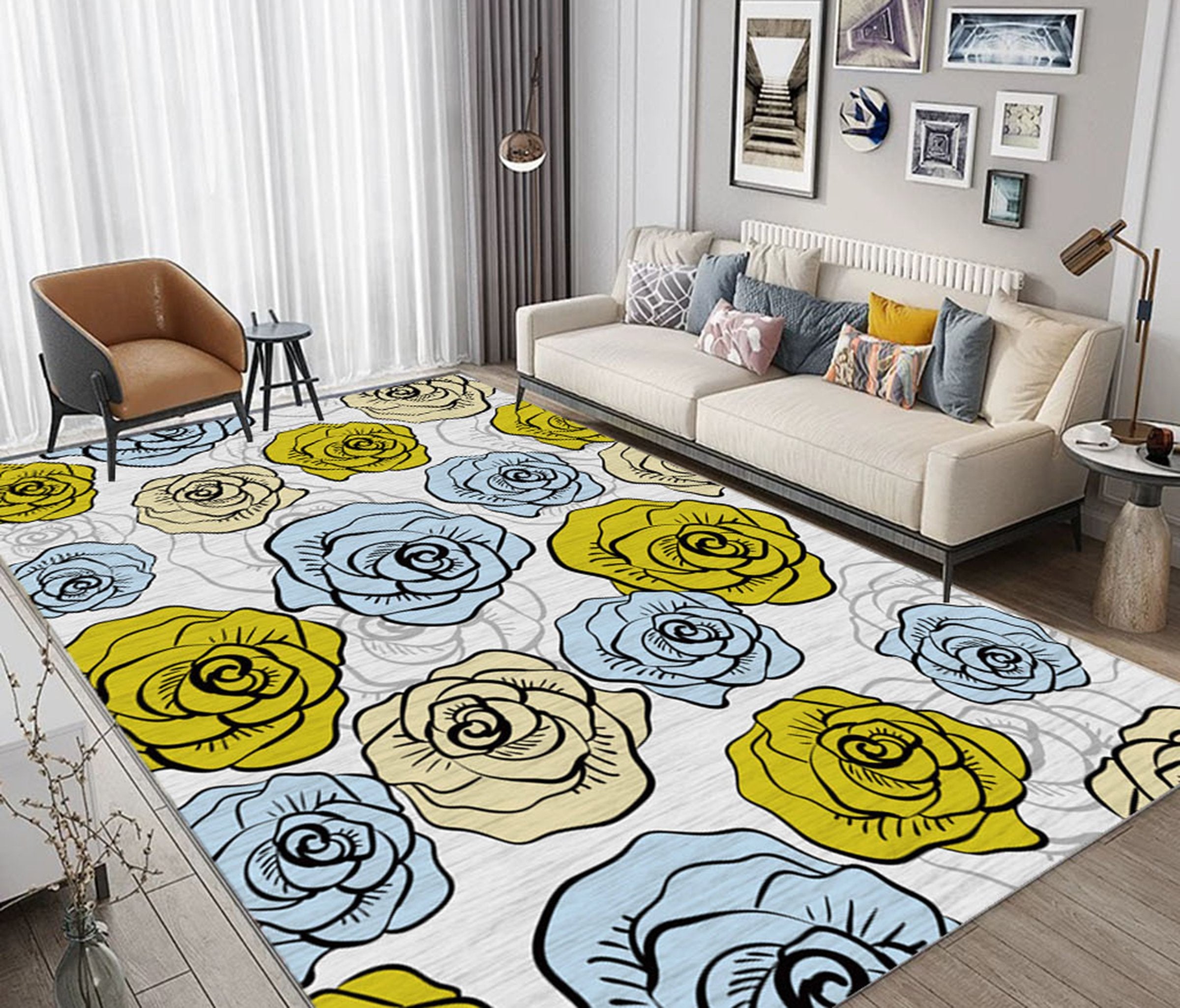 3D Color Pattern WG533 Non Slip Rug Mat Mat AJ Creativity Home