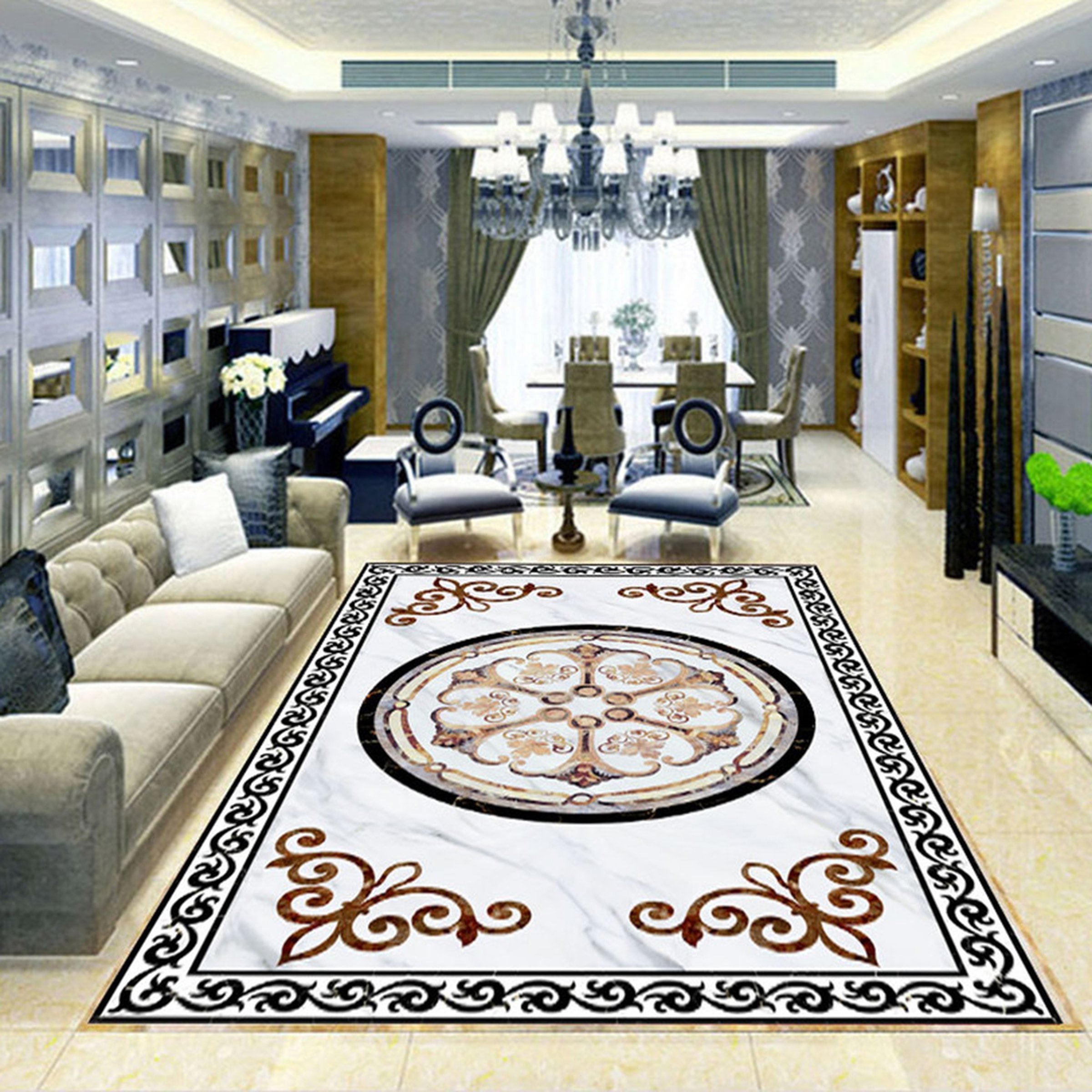 3D Religious Pattern WG424 Floor Mural Wallpaper AJ Wallpaper 2