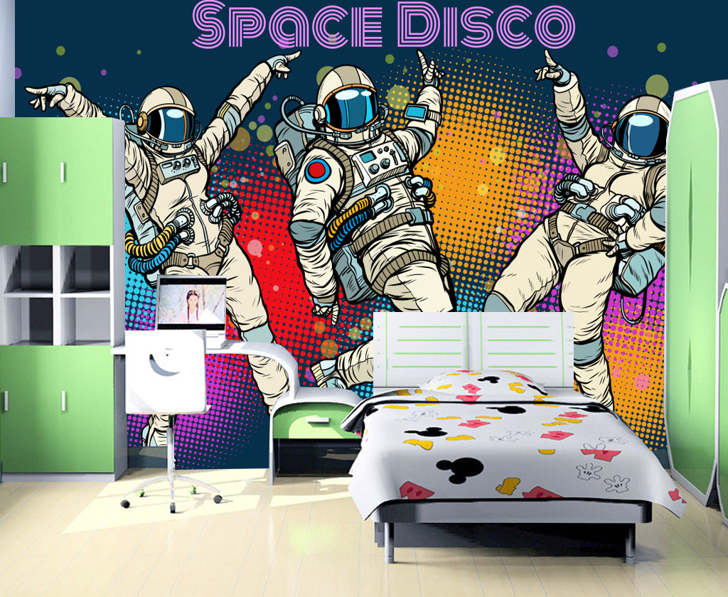 3D Happy Astronaut WC072 Wall Murals