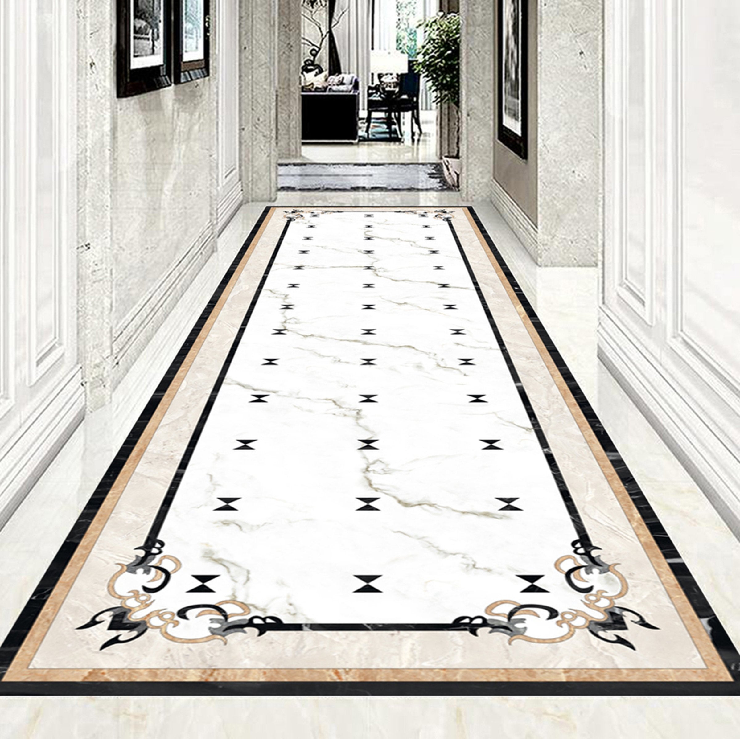 3D Black Bow WG759 Floor Mural Wallpaper AJ Wallpaper 2