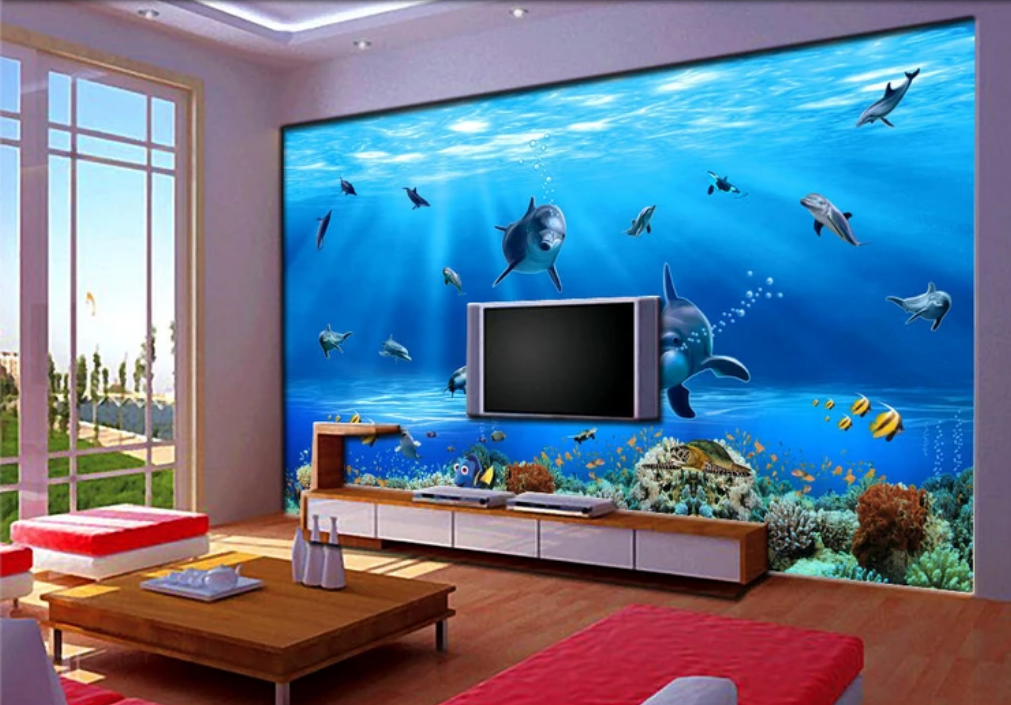3D Undersea Dolphins 7 Wallpaper AJ Wallpaper 2