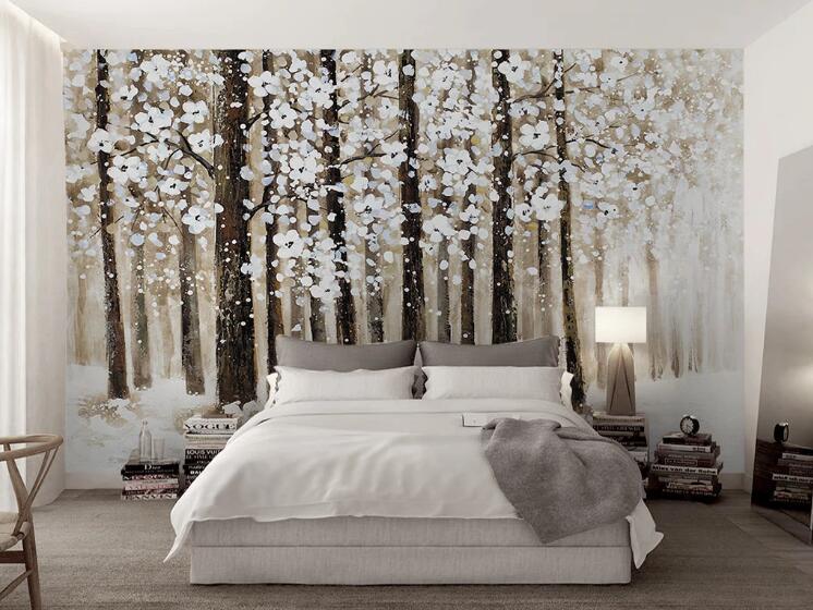 3D White Flowers 299 Wall Murals Wallpaper AJ Wallpaper 2