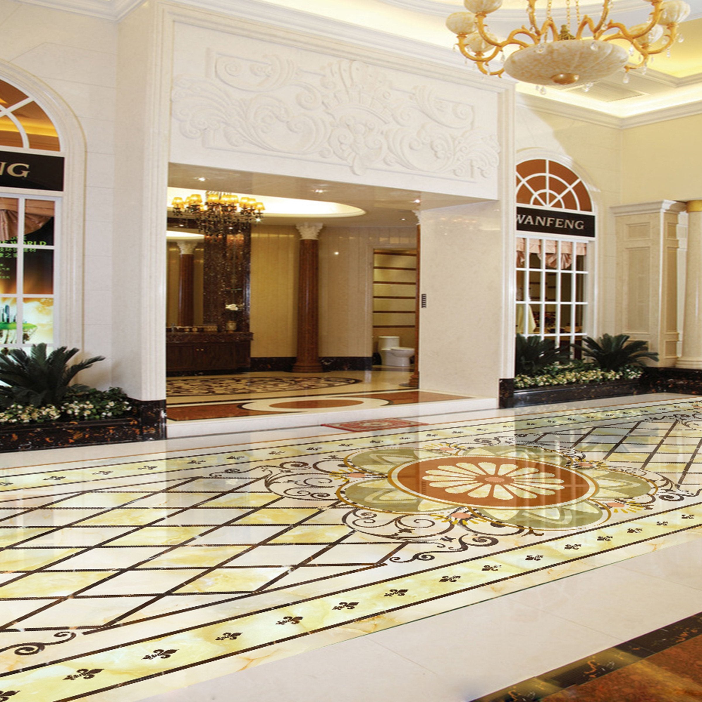 3D Marble Pattern WG305 Floor Mural Wallpaper AJ Wallpaper 2