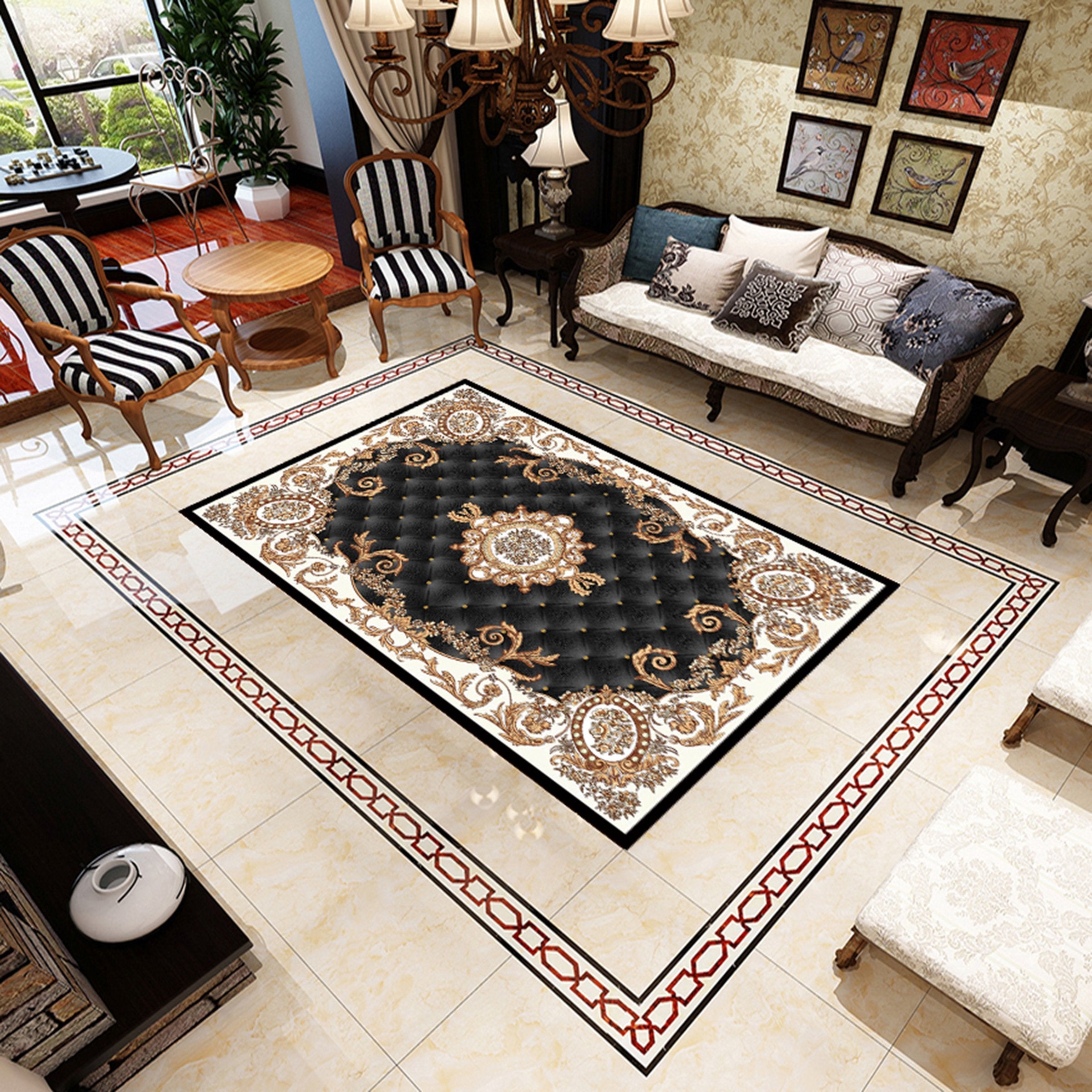3D Religious Pattern WG684 Floor Mural Wallpaper AJ Wallpaper 2