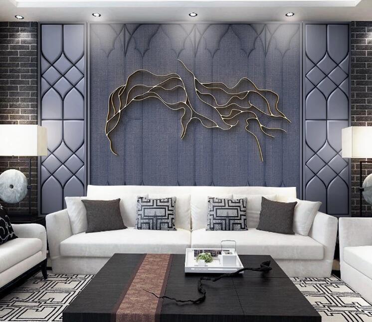 3D Black Pattern WC166 Wall Murals