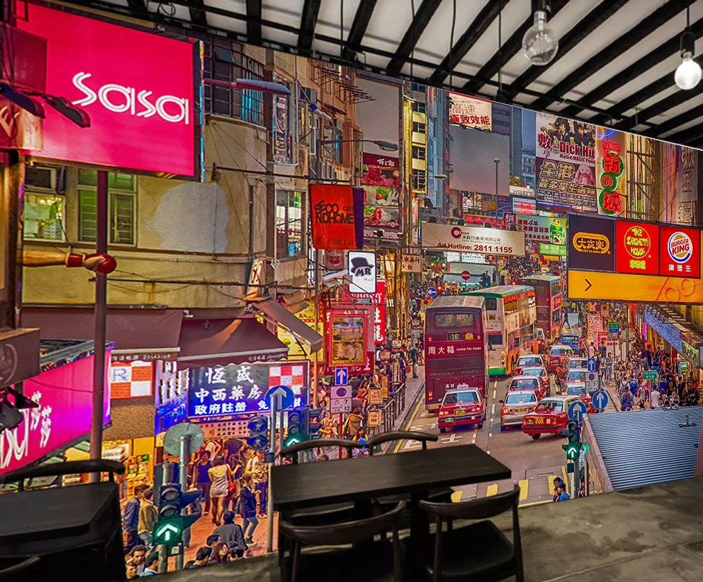 3D Hong Kong Street 167 Wallpaper AJ Wallpaper 2