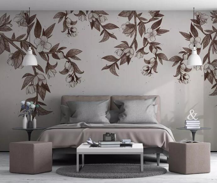 3D Flower Leaves WG89 Wall Murals Wallpaper AJ Wallpaper 2