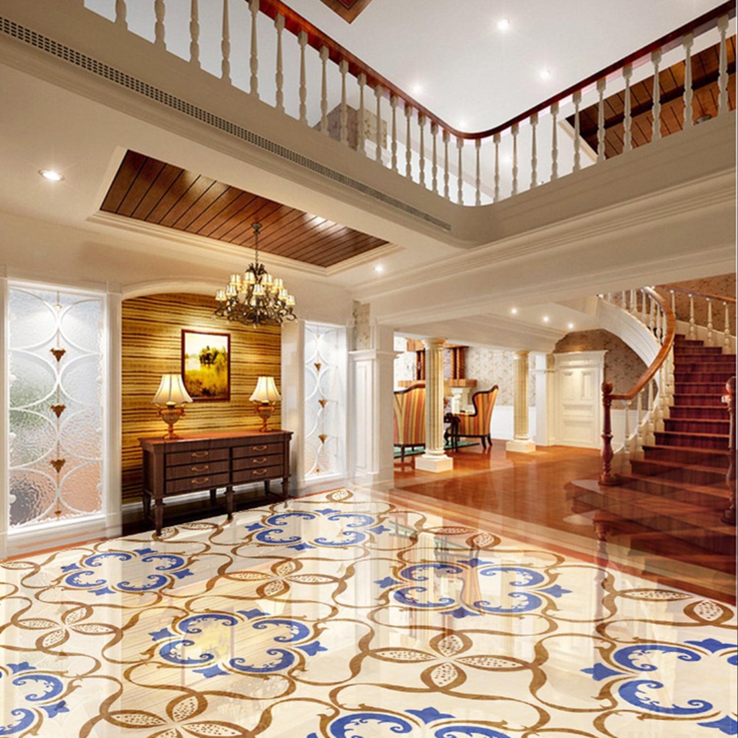 3D Marble Pattern WG346 Floor Mural Wallpaper AJ Wallpaper 2