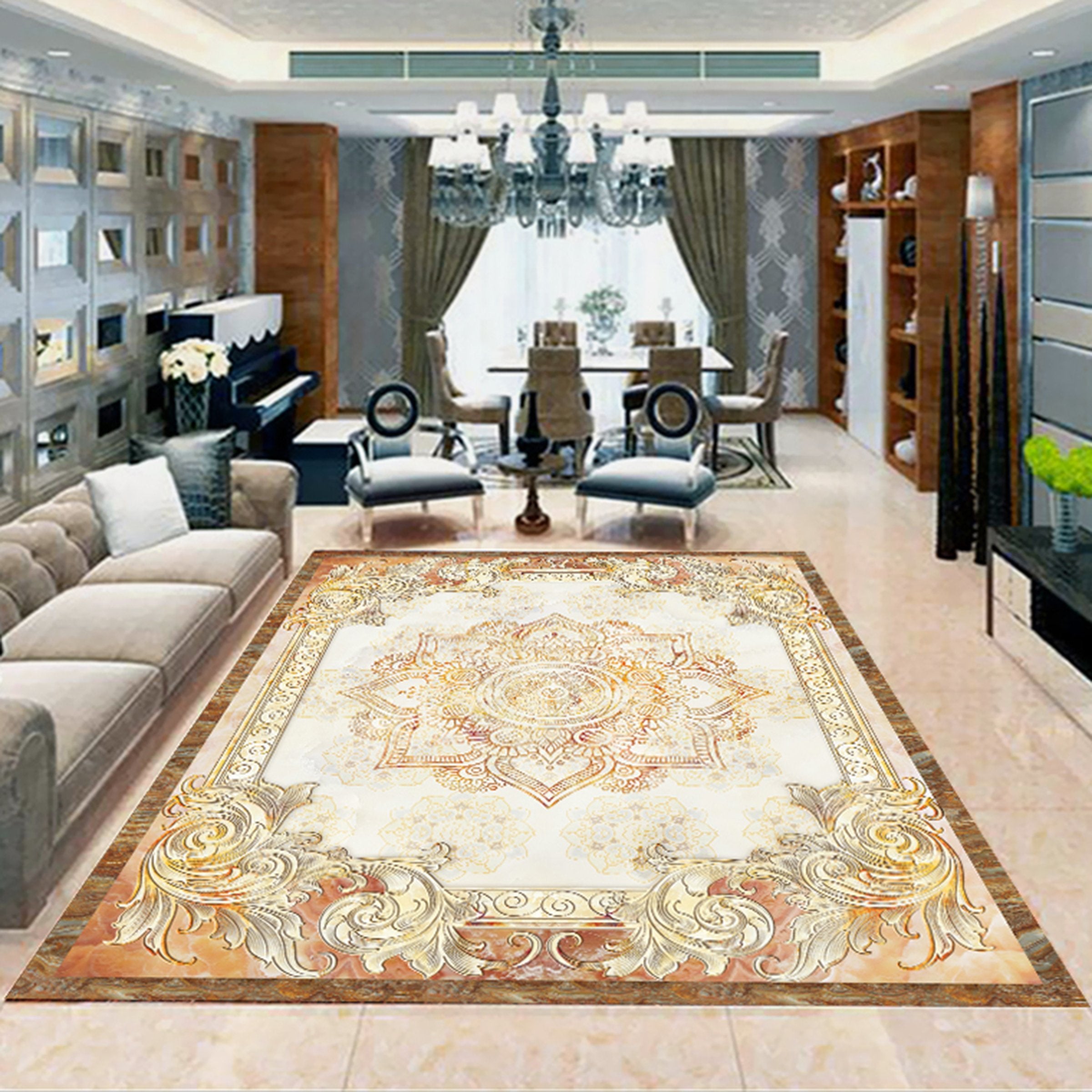 3D Heart Pattern WG497 Floor Mural Wallpaper AJ Wallpaper 2