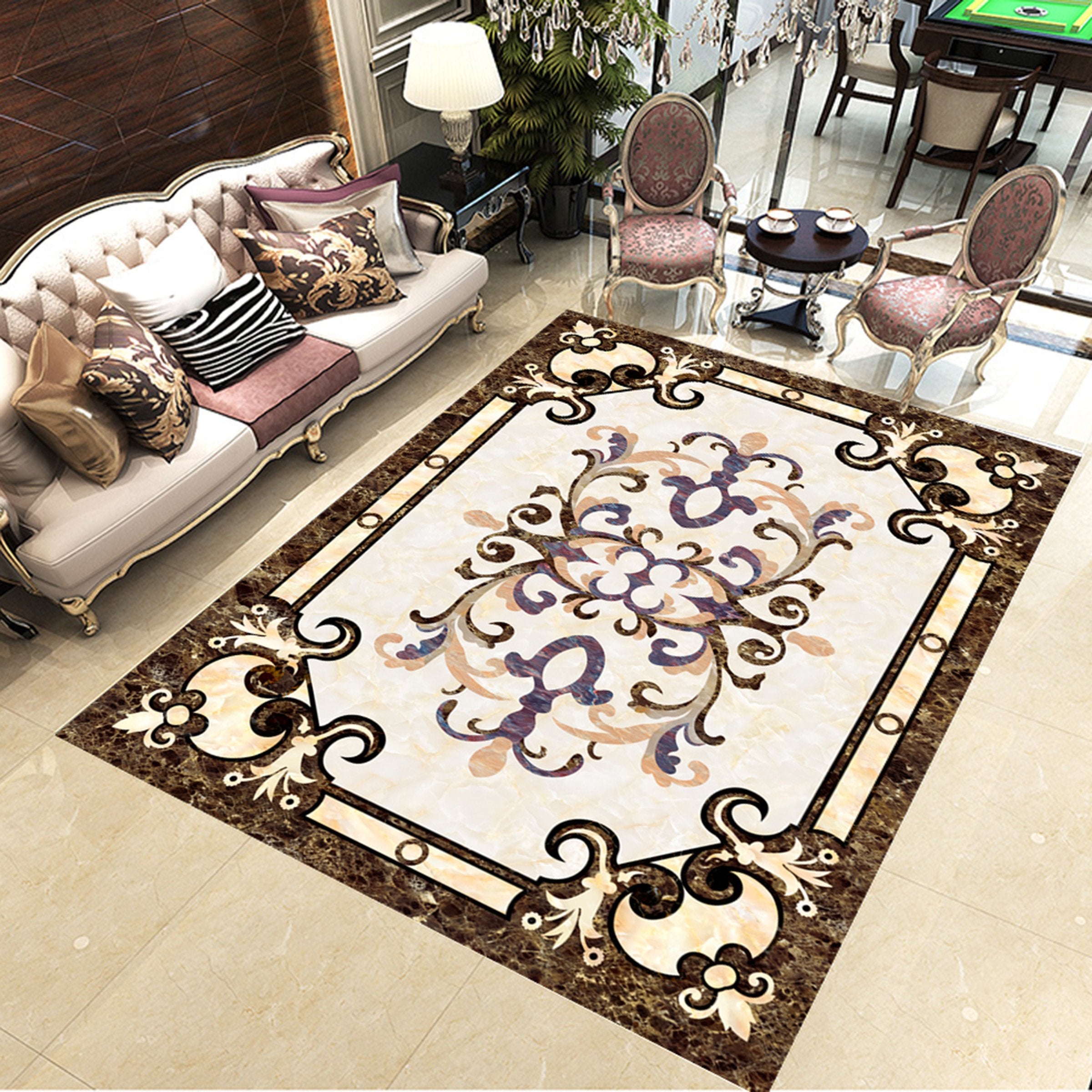 3D Rich Marble Pattern WG552 Floor Mural Wallpaper AJ Wallpaper 2