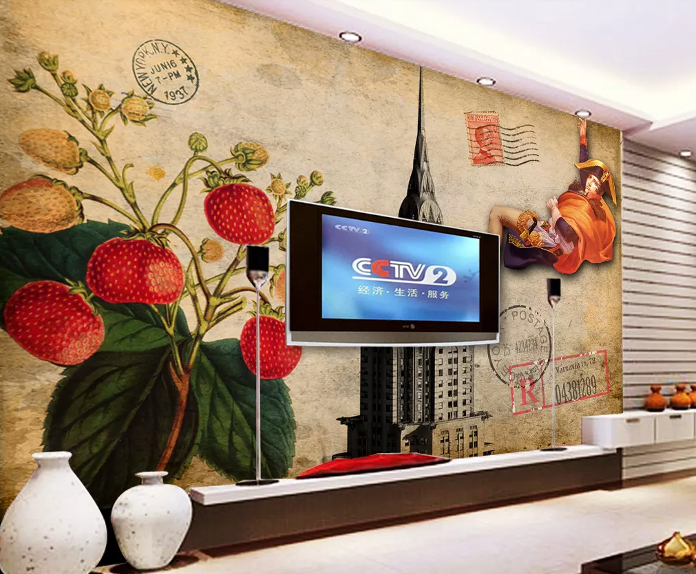 3D Tower Strawberry 74 Wallpaper AJ Wallpaper 2