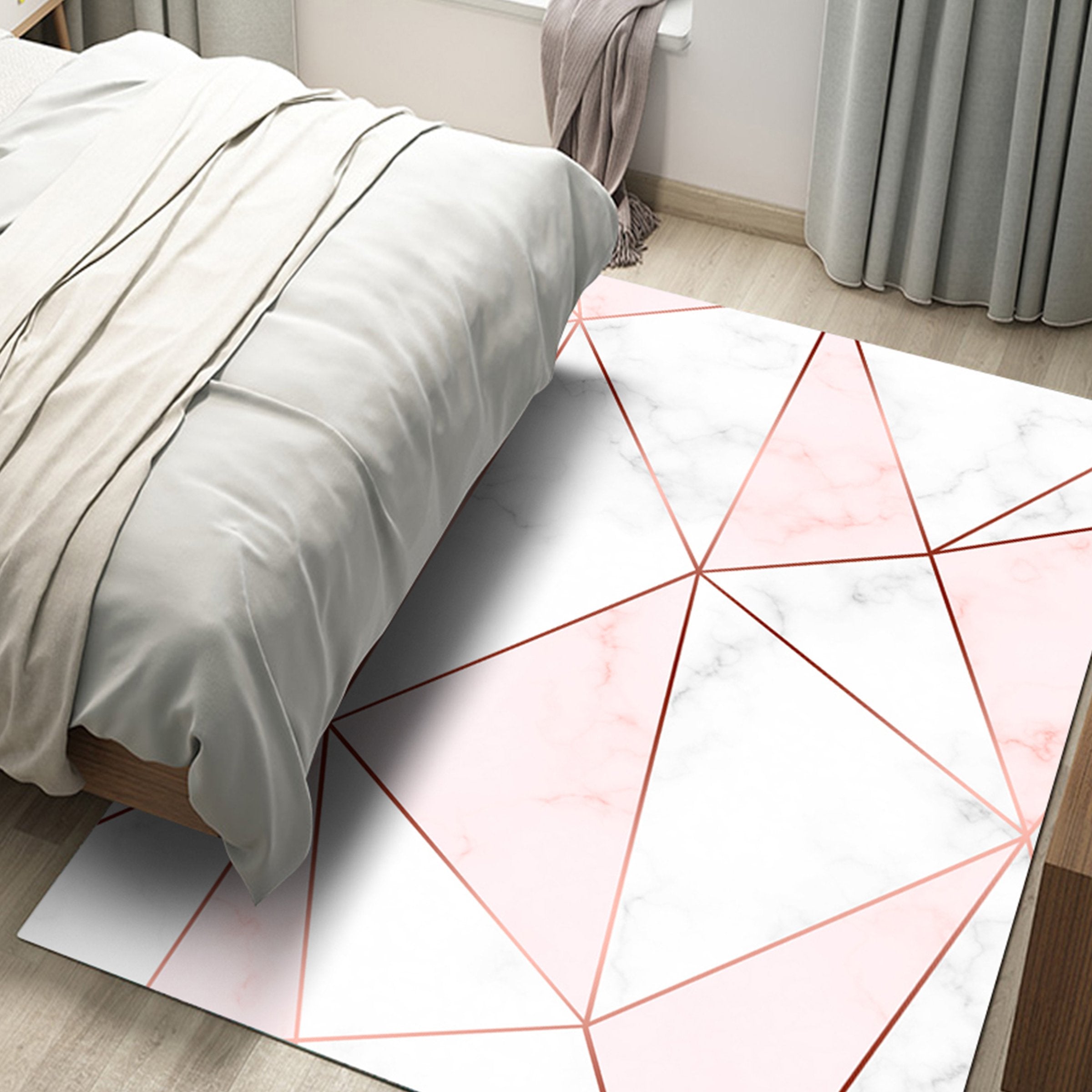 3D Pink Triangle WG093 Non Slip Rug Mat Mat AJ Creativity Home