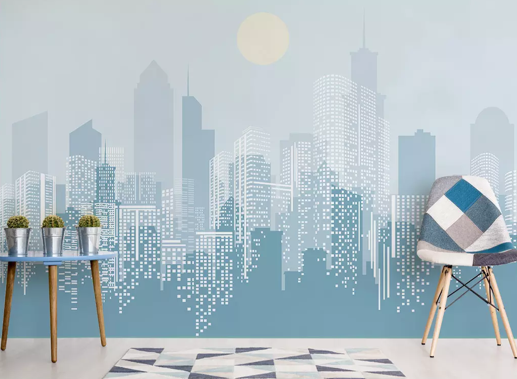 3D White Dot Mosaic Building 212 Wallpaper AJ Wallpaper 2