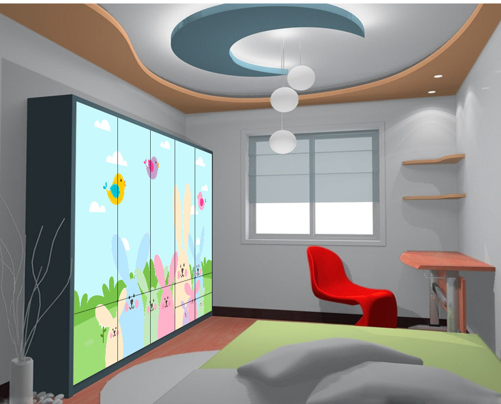 3D Cute Rabbit WG414 Wall Murals