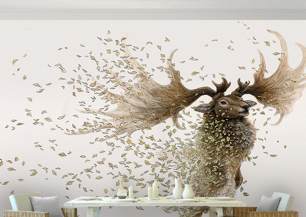 3D Petal Deer WG066 Wall Murals