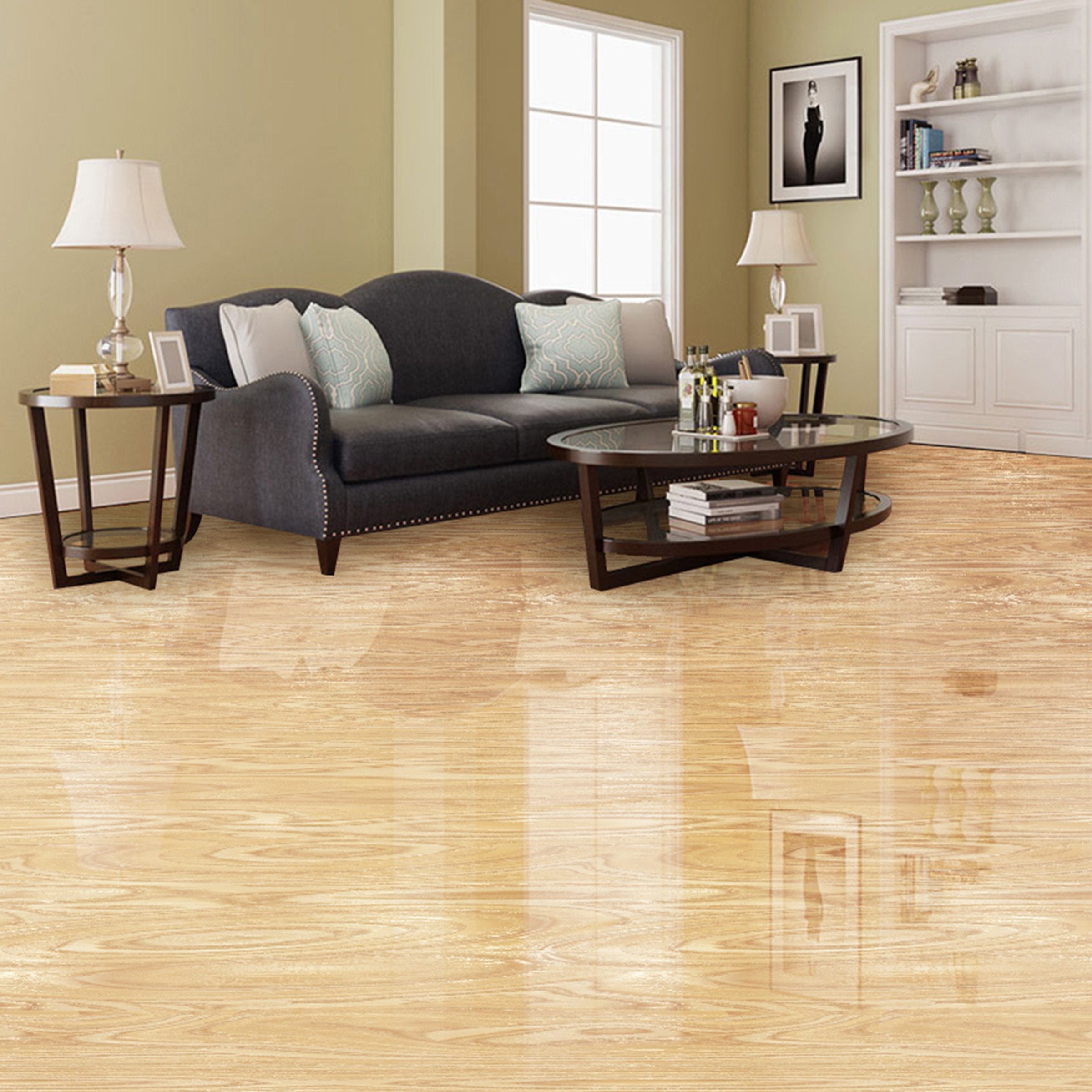 3D Yellow Stripe WG674 Floor Mural Wallpaper AJ Wallpaper 2