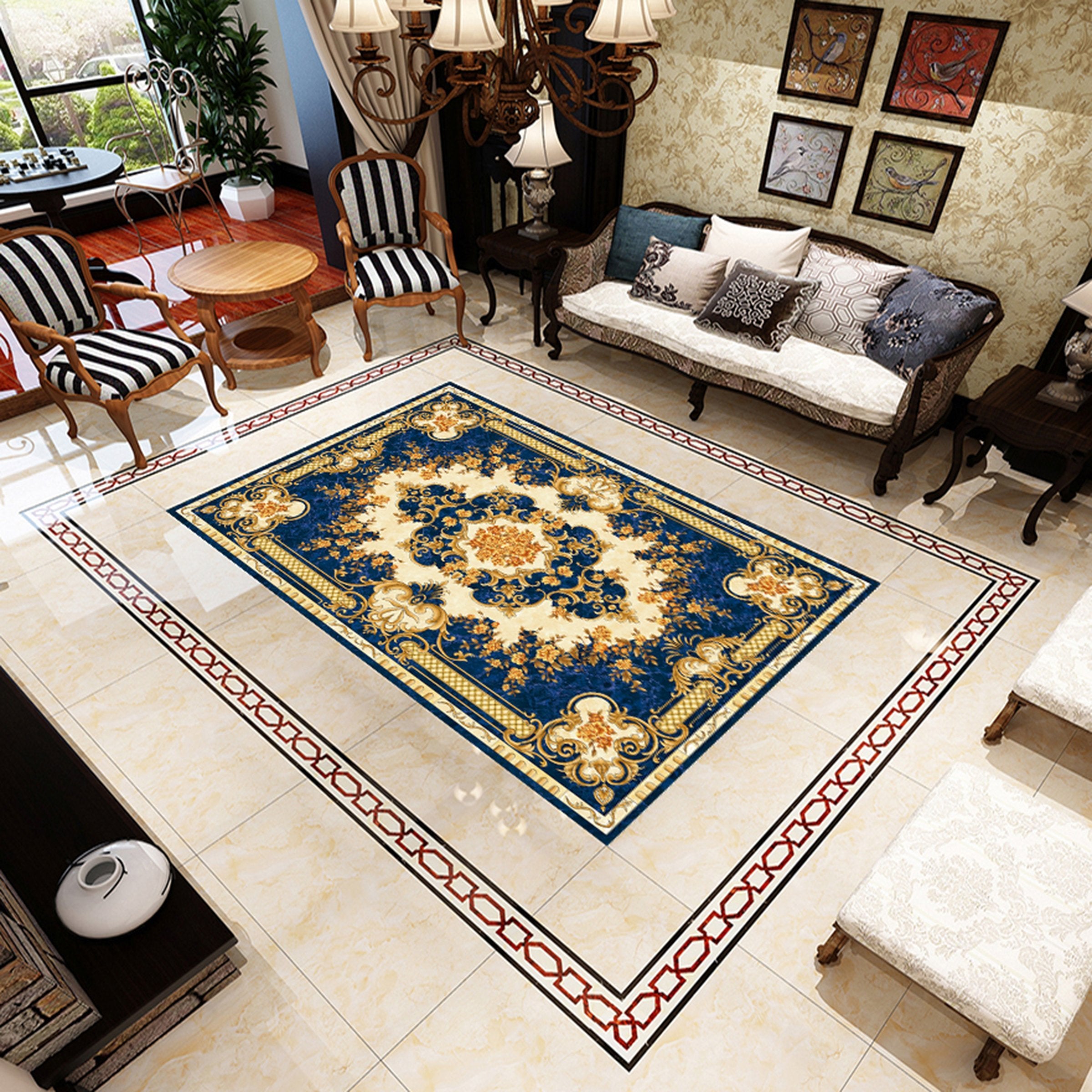 3D Religious Pattern WG670 Floor Mural Wallpaper AJ Wallpaper 2