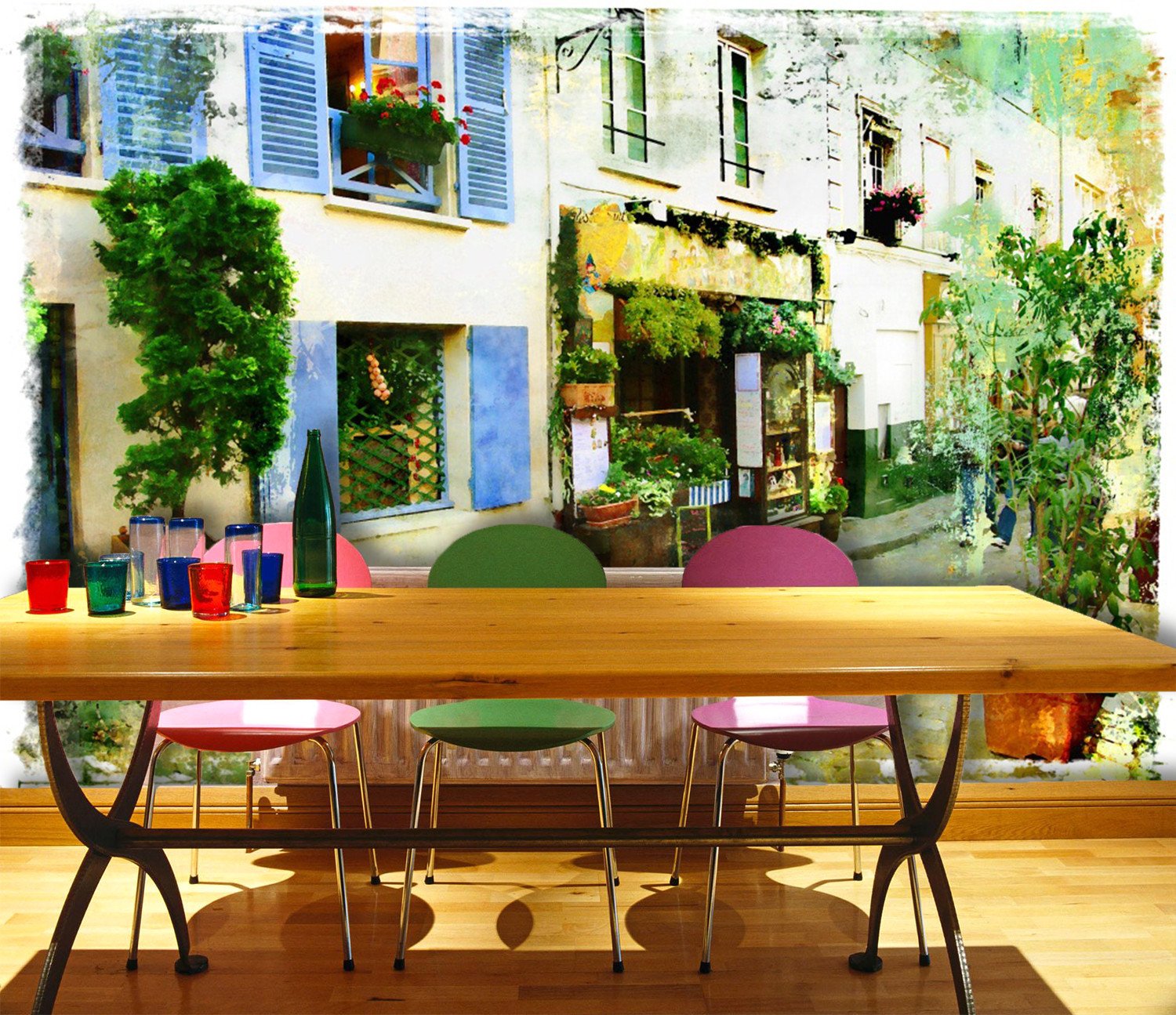 3D Building Flower And Street Wallpaper AJ Wallpaper