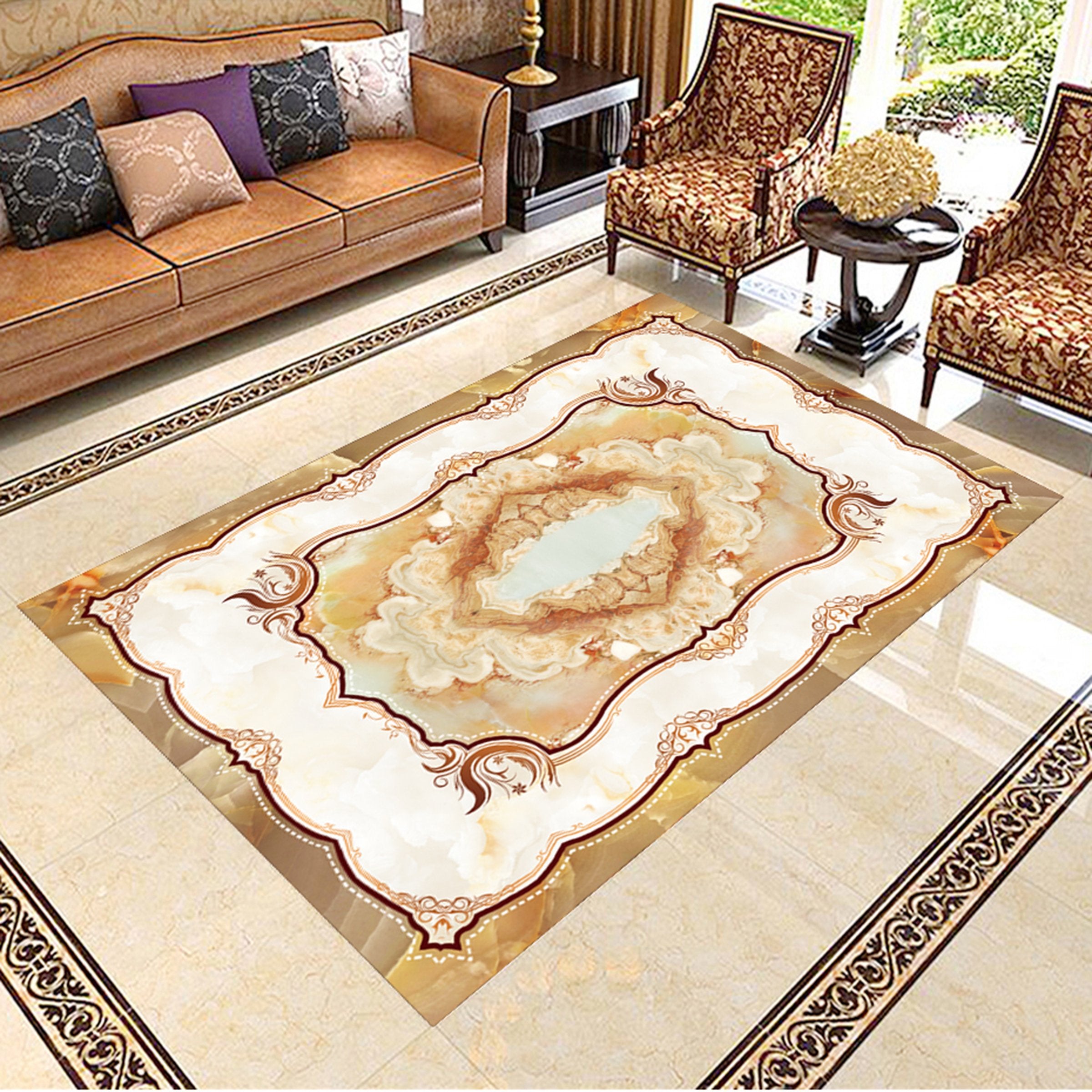 3D Color Pattern WG120 Floor Mural Wallpaper AJ Wallpaper 2