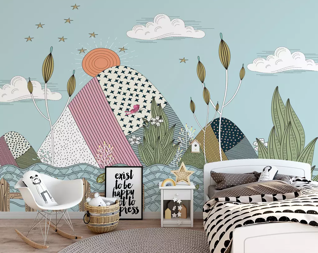 3D Different Color Mountains 238 Wallpaper AJ Wallpaper 2