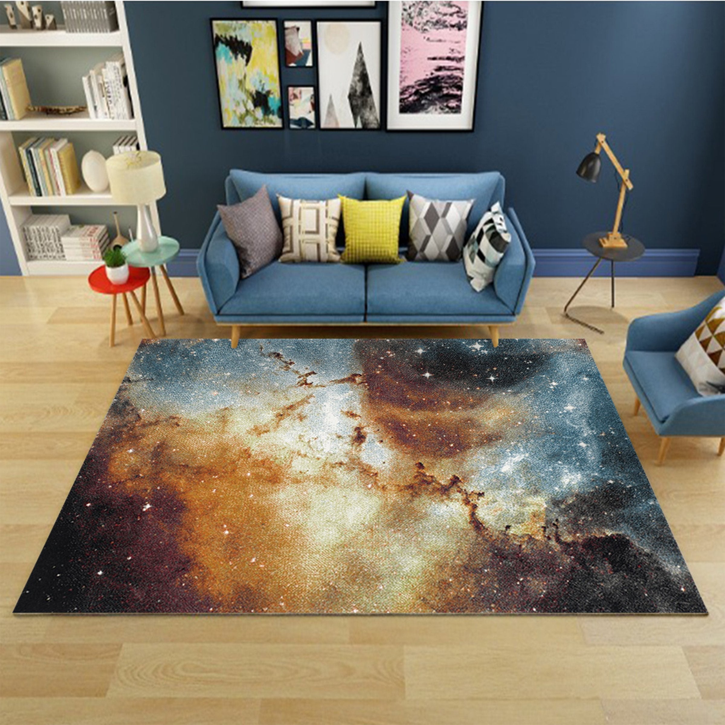 3D Color Planet WG142 Non Slip Rug Mat Mat AJ Creativity Home