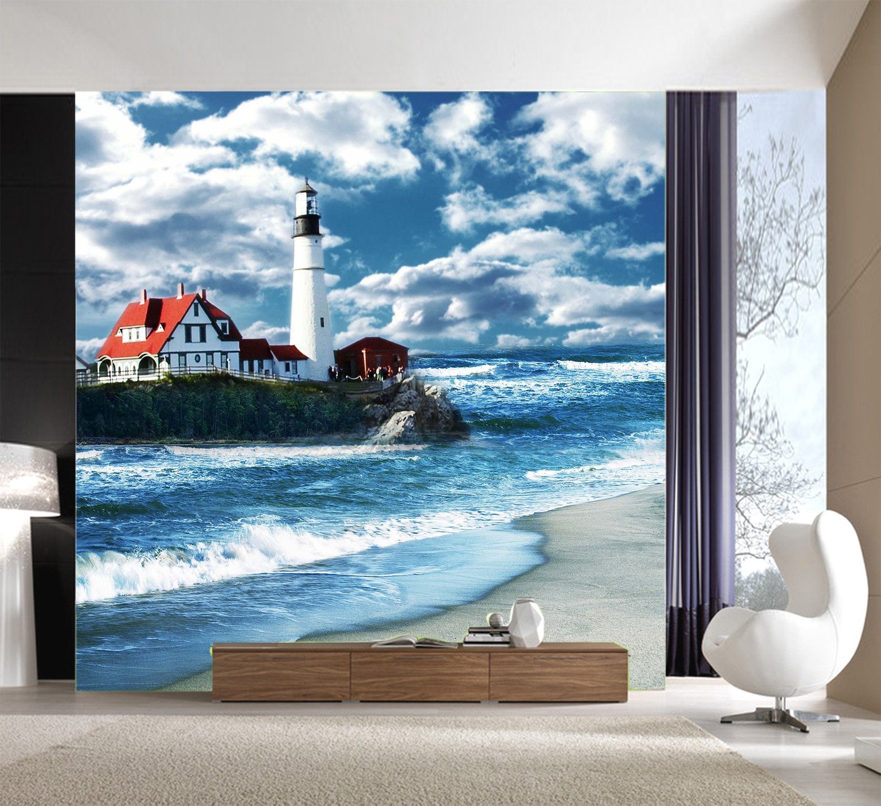 3D House Sea 698 Wallpaper AJ Wallpaper