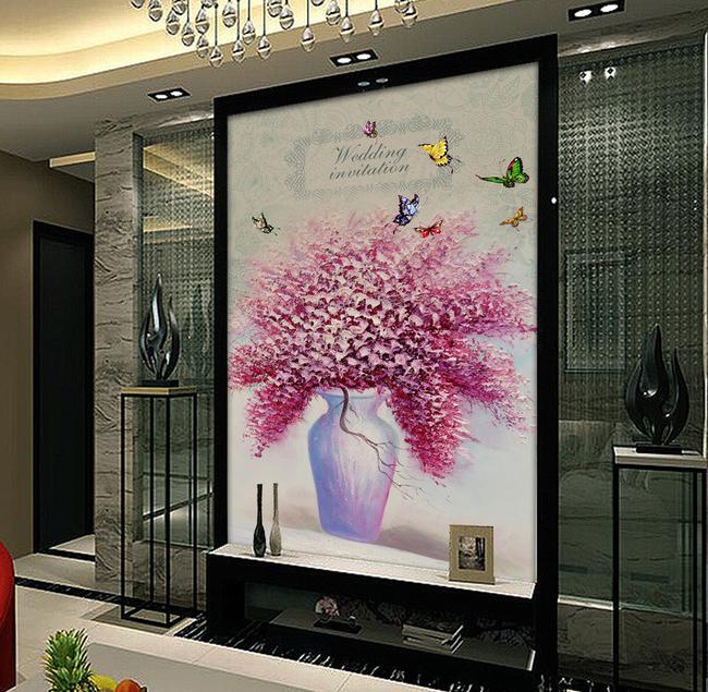 3D Pink Flowers 635 Wall Murals Wallpaper AJ Wallpaper 2