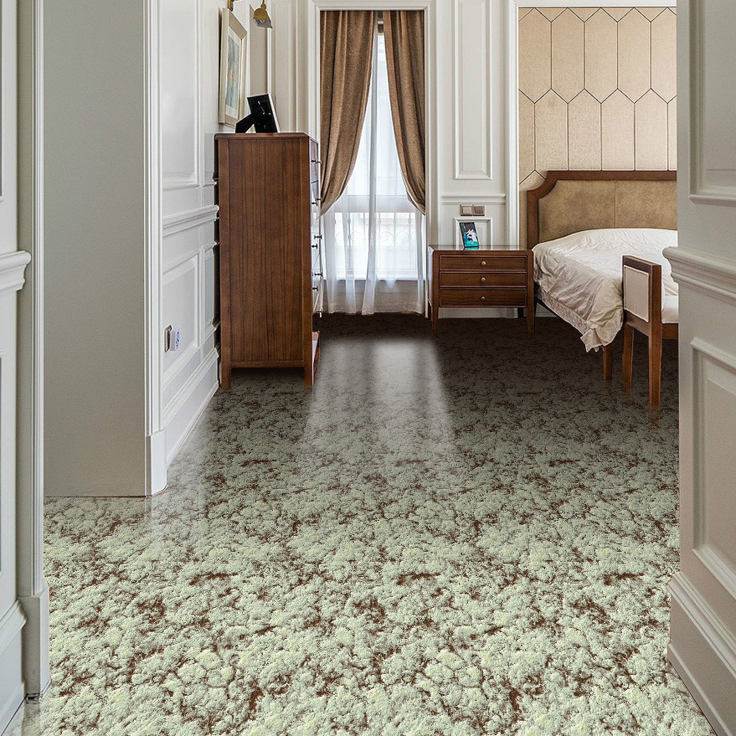 3D Yellow Stripe WG669 Floor Mural Wallpaper AJ Wallpaper 2