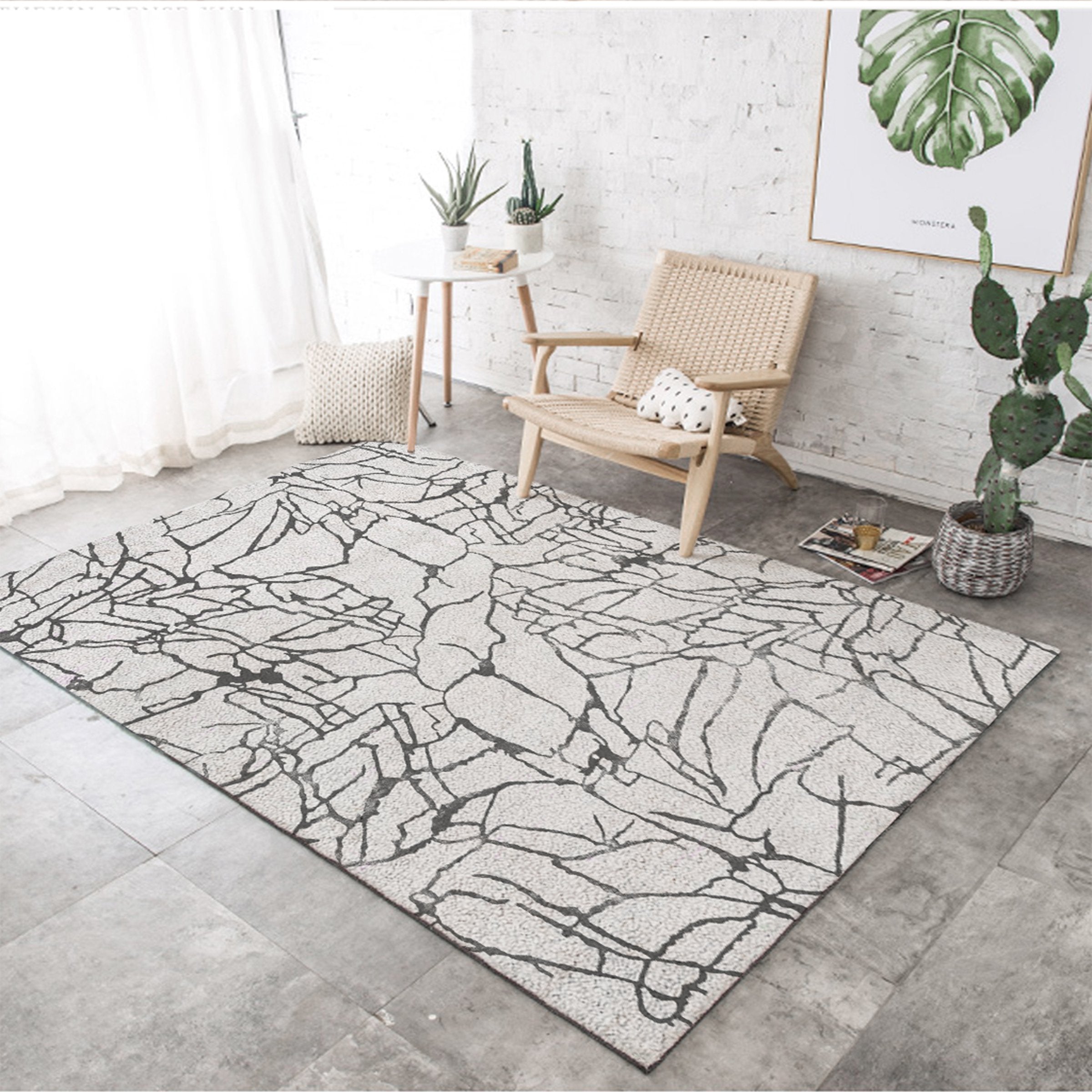 3D Black Lines WG115 Non Slip Rug Mat Mat AJ Creativity Home