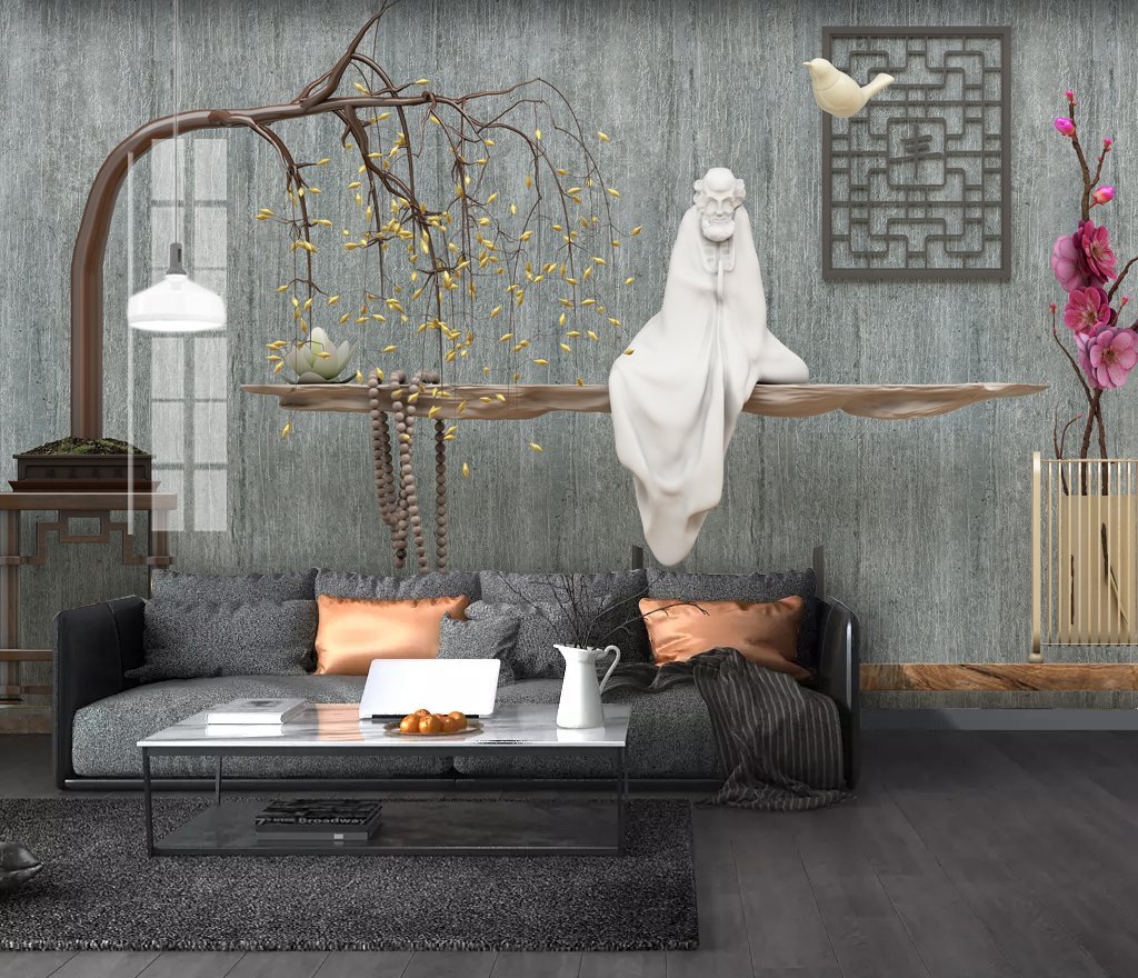 3D Buddha Statue 684 Wall Murals Wallpaper AJ Wallpaper 2