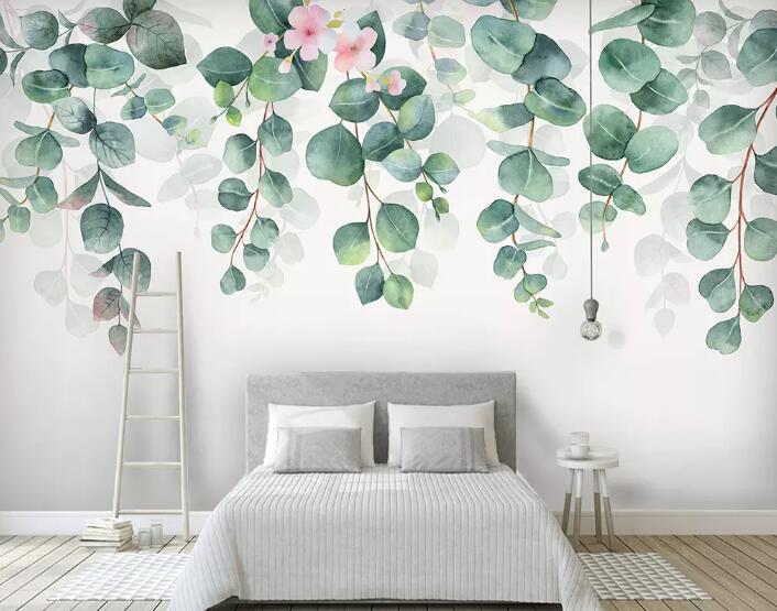 3D Green Leaf WG59 Wall Murals Wallpaper AJ Wallpaper 2