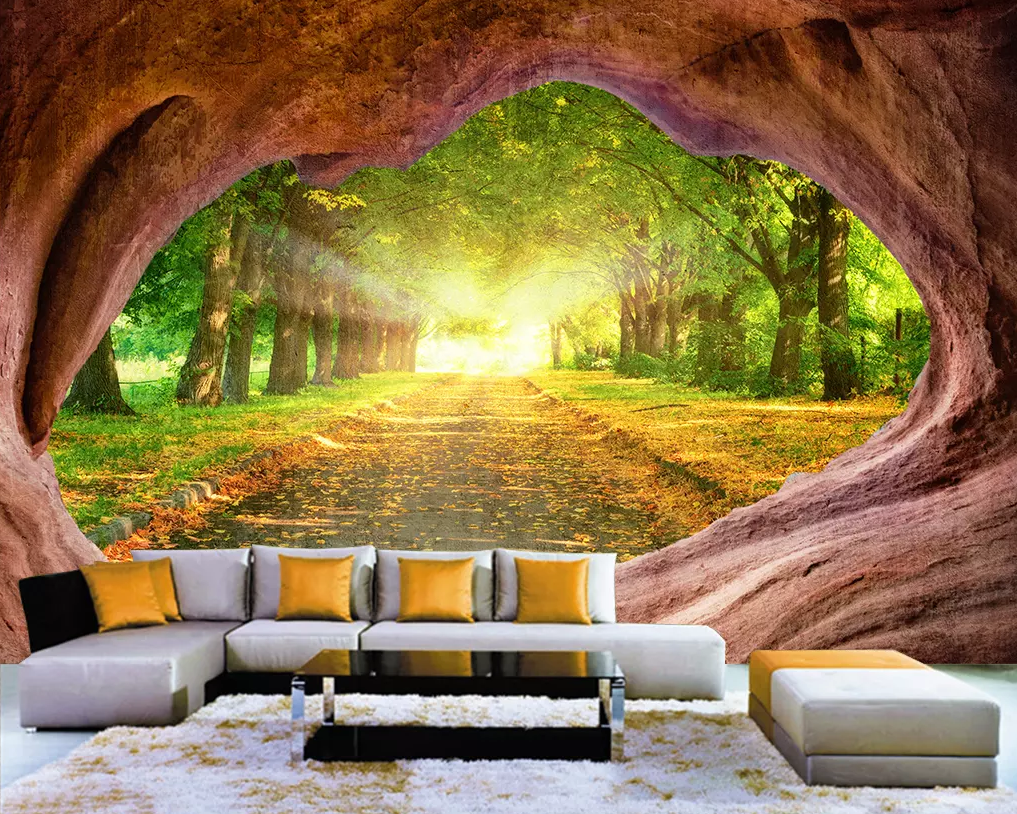 3D Sunny Deciduous Tree Hole 205 Wallpaper AJ Wallpaper 2