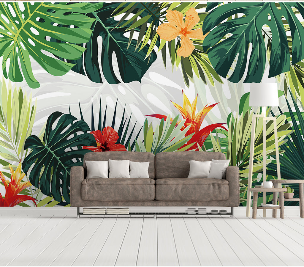 3D Forest Flowers WC061 Wall Murals