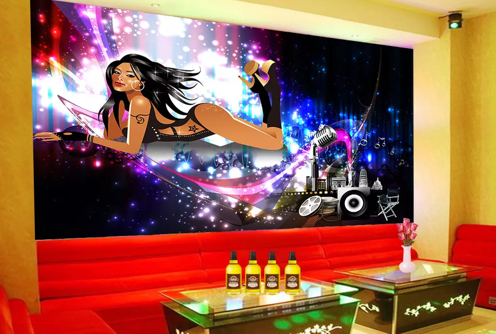 3D Microphone Speaker Woman 329 Wallpaper AJ Wallpaper 2