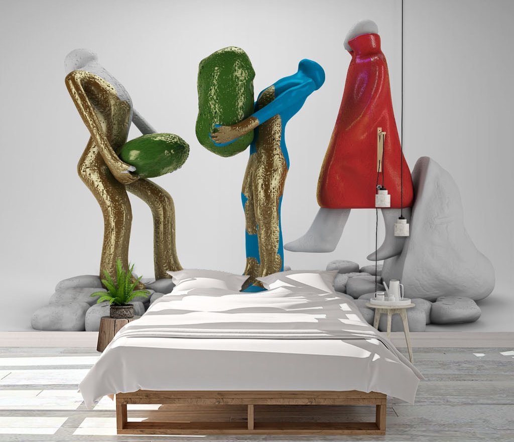 3D Different Shapes Of Stones 109 Wall Murals Wallpaper AJ Wallpaper 2