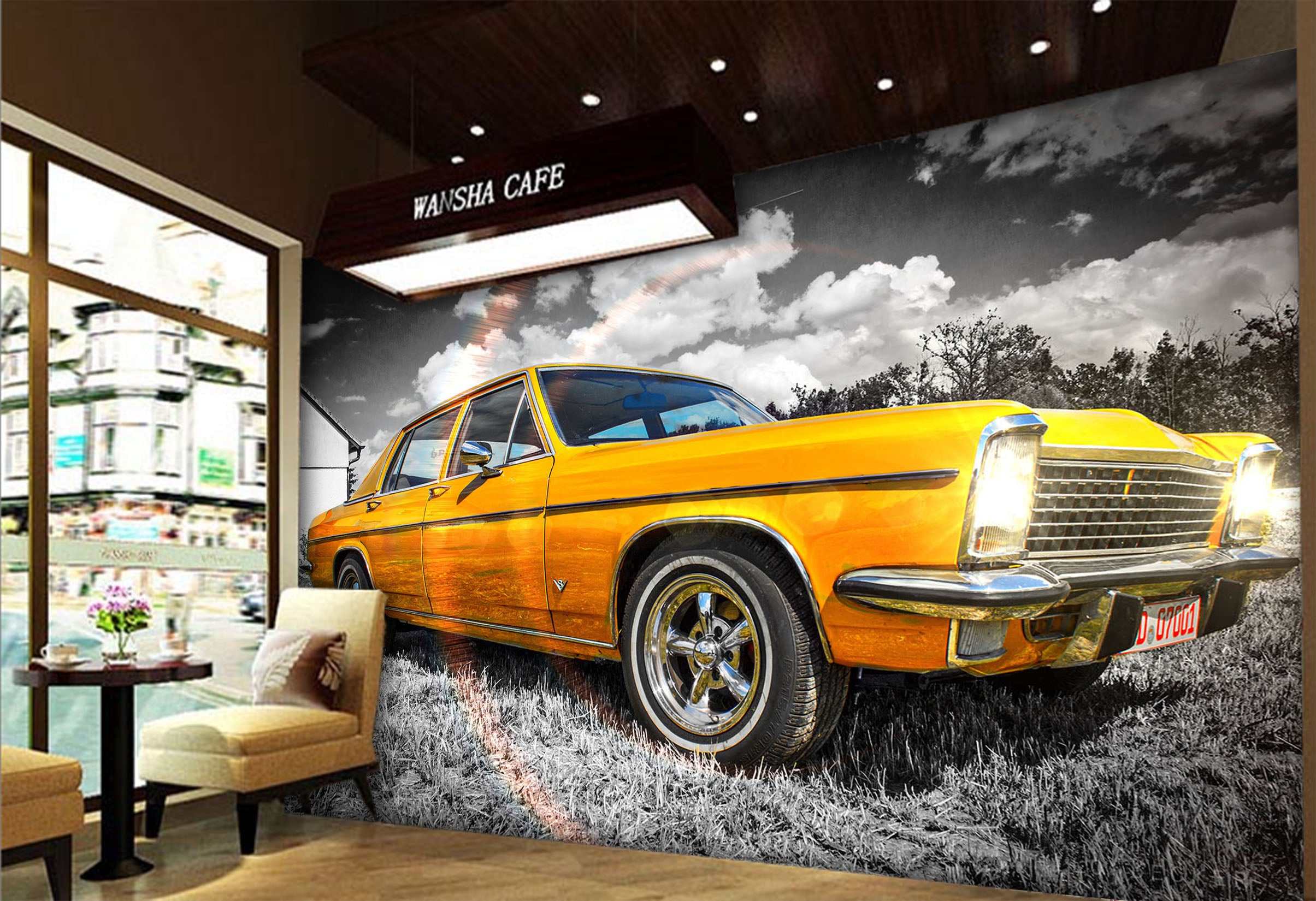3D Rainbow Car 182 Vehicle Wall Murals