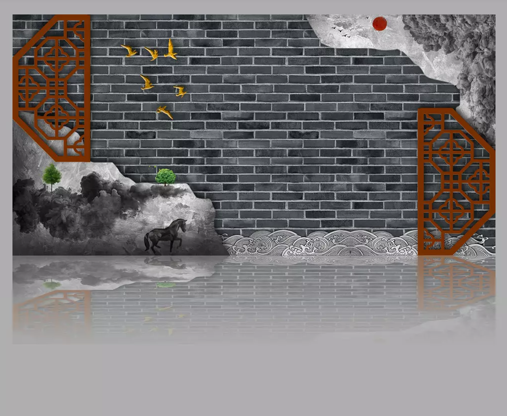 3D Retro Horse Bird 275 Wallpaper AJ Wallpaper 2