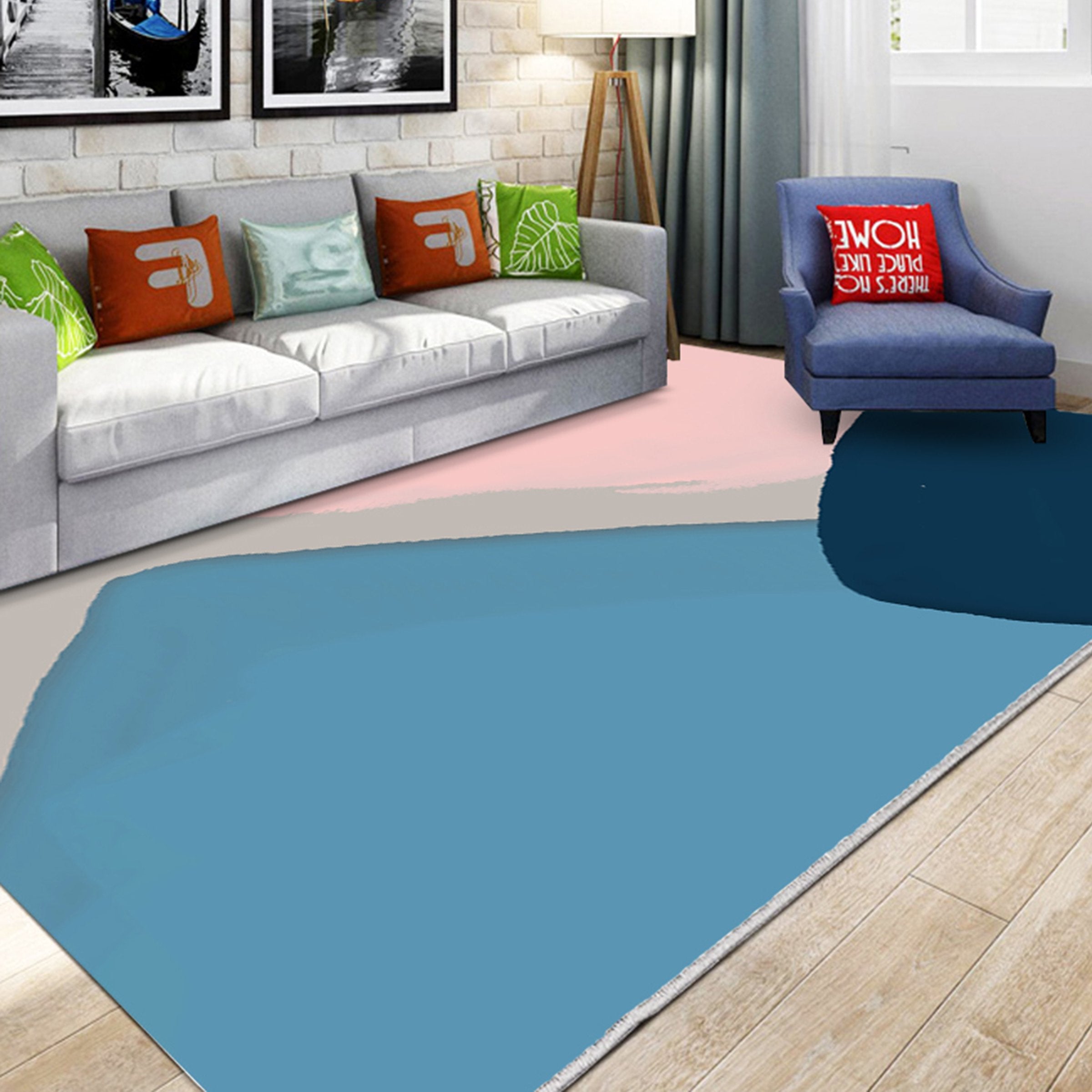 3D Colored Lines WG288 Non Slip Rug Mat Mat AJ Creativity Home