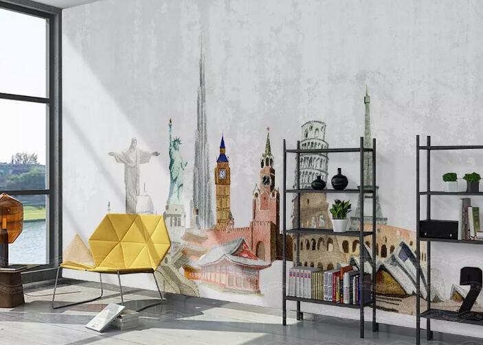 3D Eiffel Tower WG742 Wall Murals