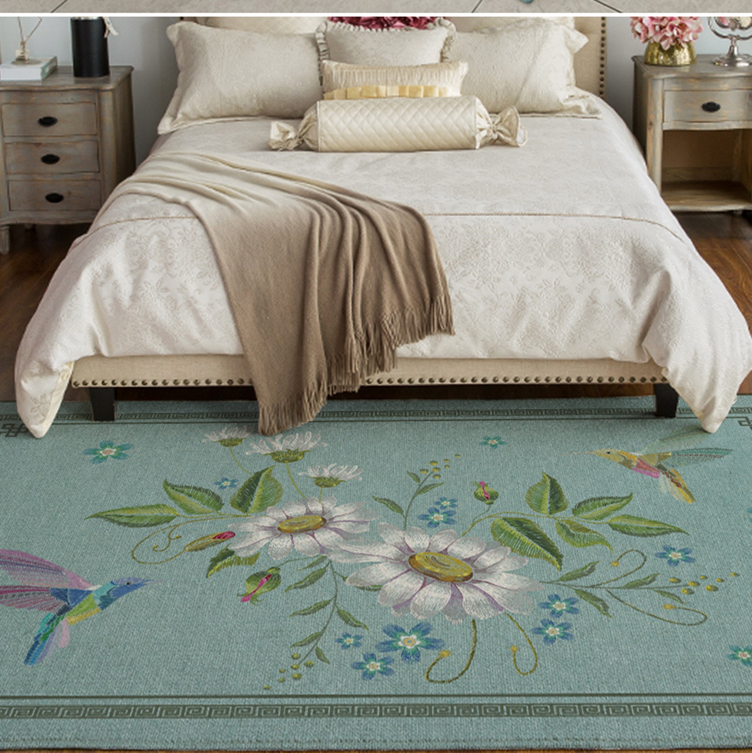 3D Flower Bird WG465 Non Slip Rug Mat Mat AJ Creativity Home